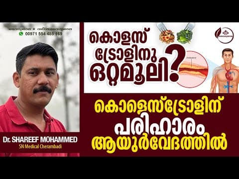 കൊളെസ്ട്രോളിനു ആയുർവേദത്തിൽ പരിഹാരമുണ്ടോ ? | How to treat Cholestrole in Ayurveda | Dr Shareef